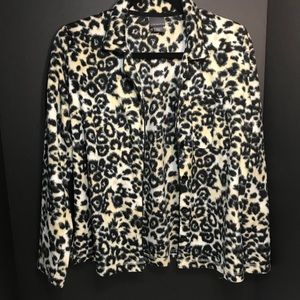 Covington Woman Leopard Light Weight Jacket Size S
